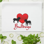 Heart Bulldogs Theedoek (Gevouwen)