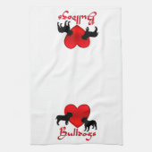 Heart Bulldogs Theedoek (Verticaal)