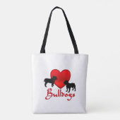 Heart Bulldogs Tote Bag (Achterkant)