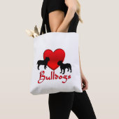 Heart Bulldogs Tote Bag (Dichtbij)