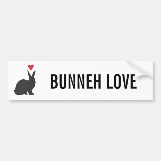 Heart Bunneh Bumpersticker (Voorkant)