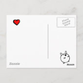 HEART BUNNY Briefkaart (Achterkant)
