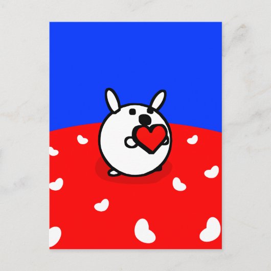 HEART BUNNY Briefkaart (Voorkant)