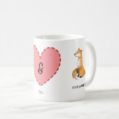  Heart Bunny Fox Couple Mok (Voorkant rechts)