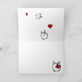 HEART BUNNY-kaart Feestdagen Kaart (Binnen)