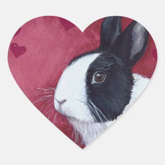 Heart Bunny Sticker (Voorkant)