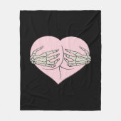 Heart Butt Hug Skeleton Hands Classic Fleece Deken (Voorkant)