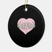 Heart Butt Hug Skeleton Hands Classic Keramisch Ornament (Links)