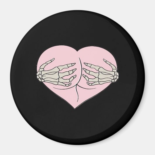 Heart Butt Hug Skeleton Hands Classic Magneet (Voorkant)