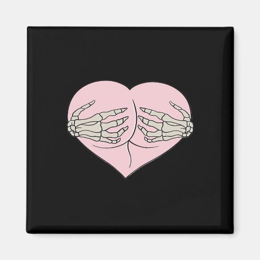 Heart Butt Hug Skeleton Hands Classic Magneet (Voorkant)