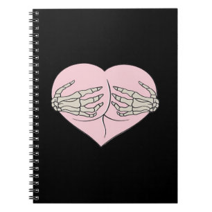 Heart Butt Hug Skeleton Hands Classic Notitieboek