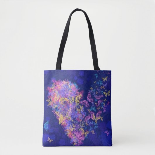 Heart Butterflies Canvas tas (Voorkant)
