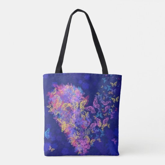 Heart Butterflies Canvas tas (Achterkant)