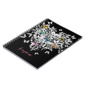 Heart Butterflies Girly Cute Personalized Notitieboek (Linkerzijde)