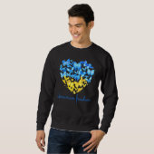 Heart Butterflies Ukra Inian Freedom Support Ukra Trui (Voorkant volledig)