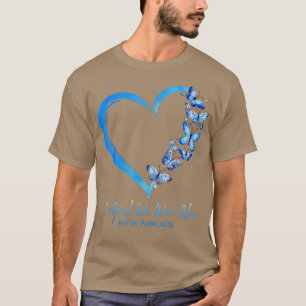 Heart Butterfly in april Draag we Blue Autism AWar T-shirt
