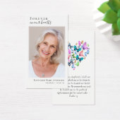 Heart Butterfly Memorial Prayer Kaart (Bureau)