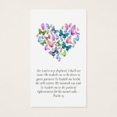 Heart Butterfly Memorial Prayer Kaart (Achterkant)