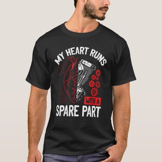 Heart Bypass Heart Transplant Survivor Open Heart  T-shirt (Voorkant)