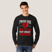 Heart Bypass Heart Transplant Survivor Open Heart  T-shirt (Voorkant volledig)