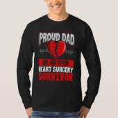 Heart Bypass Heart Transplant Survivor Open Heart T-shirt (Voorkant)