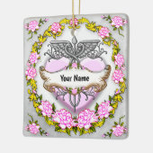 Heart Caduceus  Keramisch Ornament (Links)