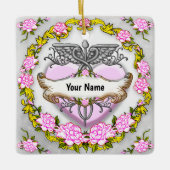 Heart Caduceus  Keramisch Ornament (Voorkant)
