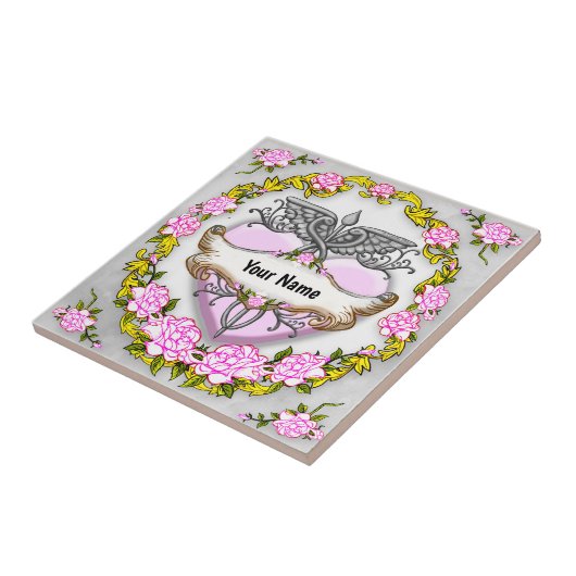 Heart Caduceus  Tegeltje (Zijkant)