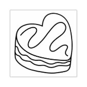 Heart Cake Dessert Rubberstempel (Afrduk)