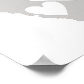 Heart California state silhouette Poster (Hoek)