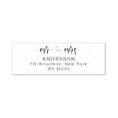 Heart Calligraphic Script Return-adres Zelfinktende Stempel (Design)