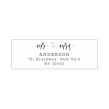 Heart Calligraphic Script Return-adres