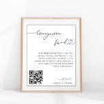 Heart Calligraphy Honeymoon Fund Elegant Wedding Poster<br><div class="desc">Dit coole poster zou een geweldige aanvulling zijn op je trouwspullen! Voeg je eigen gegevens eenvoudig toe door op de optie 'personaliseren' te klikken.</div>