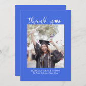 Heart Calligraphy Script-Afstuderen Bedankkaart (Voorkant / Achterkant)