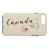 Heart Canada Cell Phone Case, Canadese vlag Case-Mate iPhone Case (Achterkant (Horizontaal))