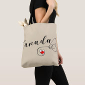 Heart Canada Grocery Bag, Canadese vlag Tote Bag (Dichtbij)