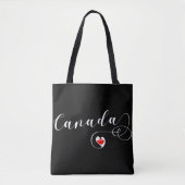 Heart Canada Grocery Bag, Canadese vlag Tote Bag (Voorkant)