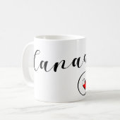 Heart Canada Mok, Canadese vlag Koffiemok (Voorkant links)