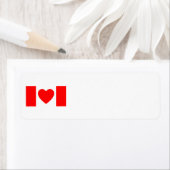Heart Canadian Flag Etiket (Insitu)