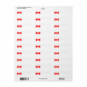 Heart Canadian Flag Etiket (Full Sheet)