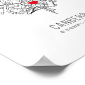 Heart Canberra City Map (Australië) Poster (Hoek)
