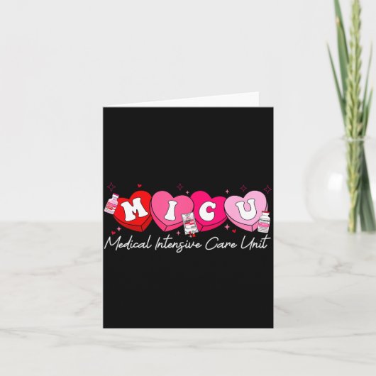 Heart Candy Micu Nurse Valentine's Day Medical Cri Kaart (Voorkant)