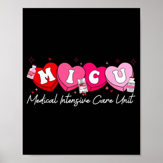 Heart Candy Micu Nurse Valentine's Day Medical Cri Poster (Voorkant)