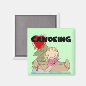 Heart Canoeing Tshirts en Gifts Magneet (Voorkant / Achterkant)