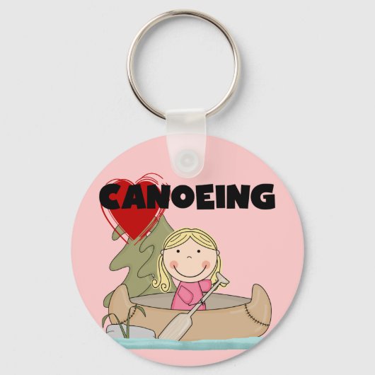 Heart Canoeing Tshirts en Gifts Sleutelhanger (Voorkant)