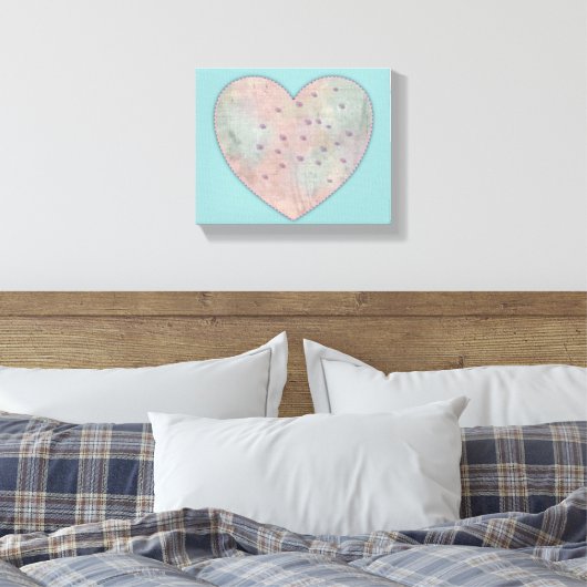Heart Canvas afdrukken (Insitu (Slaapkamer))