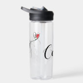 Heart Cardiff Flag, Caerdydd, Wales Waterfles (Rechts)