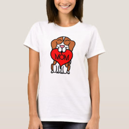 Heart Cartoon Beagle mama T-shirt