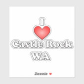 Heart Castle Rock WA Sticker (Vel)