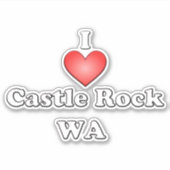 Heart Castle Rock WA Sticker (Voorkant)